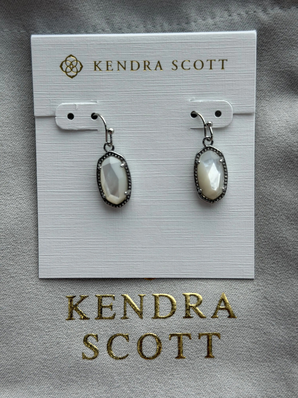 Kendra Scott White Pendant Earrings